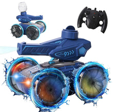 Load image into Gallery viewer, Amphibious Remote Control Truck, Shoot Water Tank RC Cars for Boys, 2.4G Off Road Hand Controlled