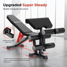 Load image into Gallery viewer, Eryntix Adjustable Workout Bench, 1600LBS Heavy-Duty Weight Bench with Leg Extension/Curl, Preacher Pad, 7-Position Incline/Decline/Flat, ISCC PLUS Certified for Home Gym Full Body Strength Training (Black, M1 Pro)