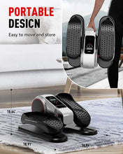 Load image into Gallery viewer, HARISON Under Desk Elliptical Machine with Multi-Functional LCD Display, Ellipse Leg Exerciser for Seniors with 12-Level Adjustable Speed and Floor Mat