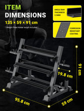 Load image into Gallery viewer, YOLEO Professional Dumbbell Rack, 1100LBS Capacity Weight Rack for Dumbbells Barbells -(Rack Only)