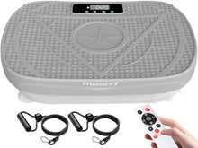Load image into Gallery viewer, Homesy Vibration Platform Exercise Machine – Whole Body Workout, Fat-Burning & Lymphatic Support, Includes Remote and Resistance Bands, Shake Plate for Home Fitness and Fat Burning for Women Men, Grey
