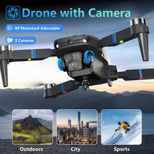 Load image into Gallery viewer, Drone with Camera for Adults LCD Screen FPV Live Video, Brushless Motor 270° Obstacle Avoidance 3D Flips, Foldable RC Mini Drones for Kids Beginners 32G SD Card Max Under 250G Gifts for Boys and Girls