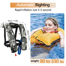 Load image into Gallery viewer, VOGUCCLO | Manual Inflatable Life Jacket for Adults| Supports up to 330 lbs