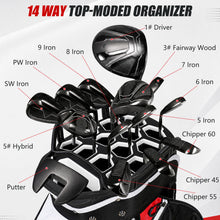 Load image into Gallery viewer, XDriveMax 14-Way Golf Cart Bag, Silent Lock Top & Full Length Dividers