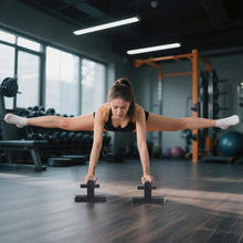 Load image into Gallery viewer, 1 Pair Wooden Parallettes Push Up Bars for Men, Strength Training Pushup Stands Handles for Home Calisthenics