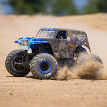 Load image into Gallery viewer, 1/18 Mini LMT Son Digger 2S 4X4 RTR Brushed Monster Truck Battery & Charger Included Blue LOS01026T2