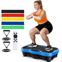 Load image into Gallery viewer, Vibration Plate Exercise Machine, 130 Levels Shake Fitness Vibrating Platform for Lymphatic Drainage Weight Loss, Bluetooth Fat Burner for Women Men, Blue
