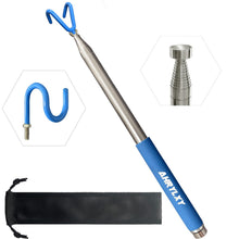 Load image into Gallery viewer, Telescoping Pickup Tool Magnetic Pole with 3 Hooks, 10 FT Push Pull Rod