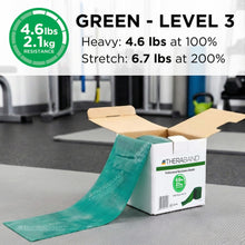 Load image into Gallery viewer, THERABAND Resistance Band 50 Yard Roll, Heavy Green Non-Latex Professional Elastic Bands