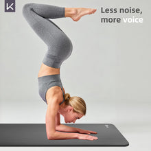 Load image into Gallery viewer, KEEP Extra Thick NBR Yoga Mat for Women & Men, 15mm Thick, 72”x32” Large Exercise Mat with Non-Slip Workout Mat for Yoga, Pilates, Stretching, Meditation – Wide & Cushioned Fitness Mat,Grey