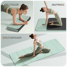 Load image into Gallery viewer, Foldable Fitness Yoga Mat | 2/5" (10MM) Extra Thick | SGS Certified Non-Slip TPE | 75x26" Extra Long-Wide