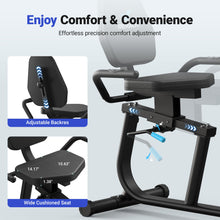Load image into Gallery viewer, MERACH Recumbent Exercise Bike for Home, Upgraded Durable Magnetic Stationary Recumbent 350LB Capacity, S23