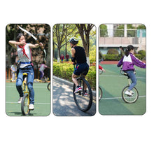 Load image into Gallery viewer, 20" Inch Unicycle Classic Black One Wheel Bike with Anti-Skid Alloy Rim and Pedal Adjustable Height Cycling for Kids Adults Beginner