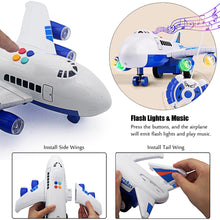 Load image into Gallery viewer, 4CH RC Airplane Radio Remote Control Vehicle Car Electric Plane Aircraft Model Toy Music, Light Kids Birthday Gifts (Blue)