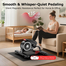Load image into Gallery viewer, pooboo Under Desk Bike Pedal Exerciser - Black