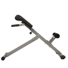 Load image into Gallery viewer, Sunny Health & Fitness 45-Degree Hyperextension Roman Chair with Adjustable Height and Back, Glute, Hamstring, and Ab Workouts Foldable Sit Up Gym Bench for Home, Gray - SF-BH6629