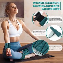 Load image into Gallery viewer, BECOJADDE Ankle Weights Set of 2 (2 lb Each) Adjustable Wrist Weights -Pewter Deep Emerald