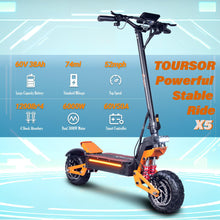 Load image into Gallery viewer, Electric Scooter Adult X5-60V 6000W Dual Motor, Top Speed 52 MPH Distance Traveled 70 Miles, 11" Off-Road Tires