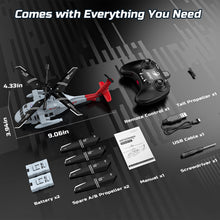 Load image into Gallery viewer, Remote Control Helicopter with Red Scorpion Tail Design, 24 Mins Flight (2 Batteries)