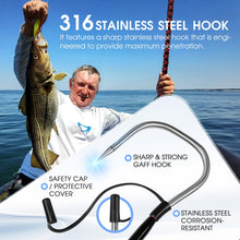 Load image into Gallery viewer, FISHAPPY Fishing Gaff Saltwater Fish Gaff with S316 Stainless Steel Fishing Hook Carbon Fiber Fishing Gaff 4'8''/ 7' (7' Gaff - 3'' Hook)