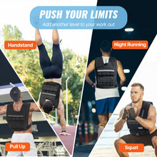 Load image into Gallery viewer, VEVOR Adjustable Weighted Vest, 35lb Weight Vest with Iron Weights, Shoulder Pad, and Reflective Stripe, Body Weight Vest Exercise Set for Men Women, Workout Equipment for Strength Training Running