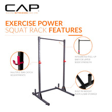 Load image into Gallery viewer, CAP Barbell Power Rack with Pull Up Bar & Attachments - Carbon