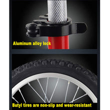 Load image into Gallery viewer, Unicycle, Unisex Heavy Duty Steel Frame and Alloy Wheel, 16-20 Inch Wheel with Alloy Rim, Non-Slip, Leakproof, Black,20″