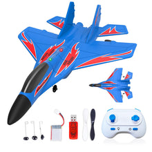Load image into Gallery viewer, QFCST Foam Remote Control Wireless Airplanes RC Planes, Remote Control Fighter Toys, 2CH 2.4Ghz RC Fighter Jet