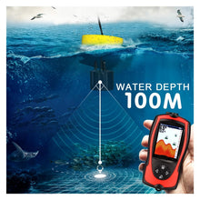 Load image into Gallery viewer, LCD FF1108-1CT 2.4 100M/300FT Portable Wireless Sonar Fish Finder