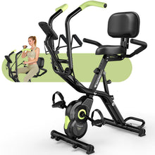 Load image into Gallery viewer, Birdfeel Foldable Exercise Bike, Multifunctional Indoor Stationary Bikes (Light Green)