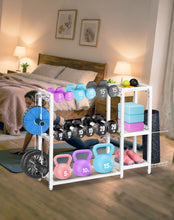 Load image into Gallery viewer, FHXZH 3-Tier Dumbbell Rack Stand Only - Adjustable Weight Rack for Home Gym- (White)