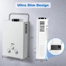 Load image into Gallery viewer, Outdoor Propane Tankless Water Heater - 6L 1.58 GPM Portable Gas Water Heater with Handle & Overheating Protection, Instant Hot Water for RV Cabin Camping Boat Barn