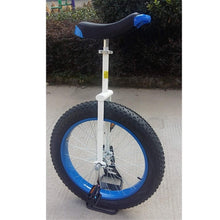 Load image into Gallery viewer, Wheel Unicycles 20 Inch Unicycle with Fat Tire for Adults/Man/Woman, Balance Exercise Fun Bike, Adjustable Seat with Alloy Rim, Load 150Kg/330Lbs(Blue)