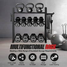 Load image into Gallery viewer, 3-Tier Dumbbell Rack Stand Only, Weight Rack for Home Gym Dumbbells