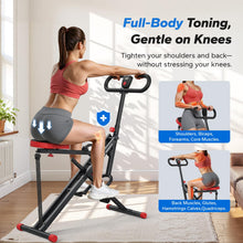 Load image into Gallery viewer, Squat Machine, MERACH R07 2 in 1 Squat Rowing Machine - Red