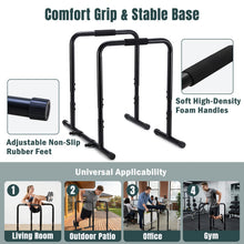 Load image into Gallery viewer, OLIXIS Dip Bar, Adjustable Heavy Duty Dip Bar Station - Pitch Black