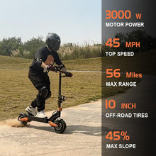 Load image into Gallery viewer, Electric Scooter, 3000W Dual Motors Up to 45 MPH Fast Speed and 56 Miles 60V28AH Battery, Dual Disk Brake & Dual Suspension
