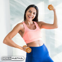 Load image into Gallery viewer, HolaHatha Neoprene Dumbbell Weights Set w/ Rack, Home Gym Equipment, 146 Lbs, Multicolor - Portable Weighted Exercise Dumbbells for Fitness, Training, and Lifting Workouts