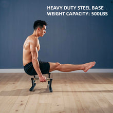 Load image into Gallery viewer, Purife T Shape Floor Stand Wood Push Up Handle Calisthenics Bars, Strength Training Pushup Stands Parallettes Bars with Sturdy Metal Bracket for Home Workouts