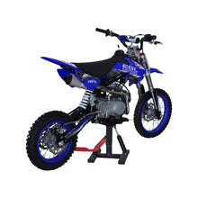 Load image into Gallery viewer, 125CC Dirt Bike (A9 Premium) 4-Stroke Kick Start Manual 4-Speed, 4.5L Fuel Tank, 14"/12" Tires for Youth Adults (Blue)