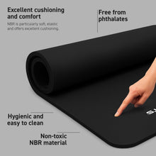 Load image into Gallery viewer, MSPORTS Thick Yoga Mat Premium Non Slip – Extra Comfortable Exercise Mat for Home Workouts, Pilates, Stretching & Gym – Cushioned NBR Foam, Yoga Mat with Strap, for Women & Men (Black, 74.5 x 32 x 0.6 in)