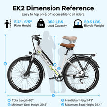 Load image into Gallery viewer, Cybervelo 1000 Peak Electric Bike for Adults,up 80 Miles Removable Battery Ebike, 26" Electric E Bike with 7-Speed