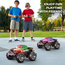 Load image into Gallery viewer, Remote Control Amphibious Monster Truck, 2.4GHz Dual Control with Watch & Controller, 360° Rotating RC Car (Green)