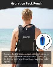 Load image into Gallery viewer, Owntop Swim Vest Youth 50-90 lbs, Lightweight Kayak Kids Swim Jacket Boys Girls, Hydration Pocket for Wakeboard, Boating, Fishing, Water Sports (Black, Junior)