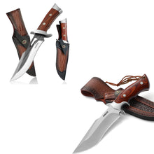 Load image into Gallery viewer, Omesio Hunting Knife Handmade Set EDC Fixed Blade Hunting Knives, Knives for Men, Wood Handle