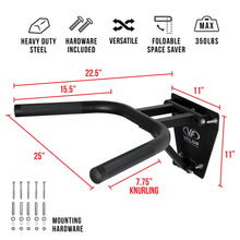 Load image into Gallery viewer, Valor Fitness Wall Mounted Dip Station - Black