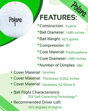 Load image into Gallery viewer, Polara Extra Spin Self-Correcting Golf Balls, White, 12 Pack