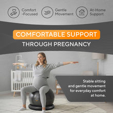 Load image into Gallery viewer, MANTRA SPORTS Yoga Ball Chair - Stability Ball and Exercise with Base for Office Desk Sitting-Jet Black