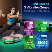 Load image into Gallery viewer, MERACH Vibration Plate Exercise Machine, 4D Whole Body Workout Vibrating Platform for Lymphatic Drainage Weight Loss Muscle Activation, Home Fitness Equipment with Bluetooth Light Pull Cord