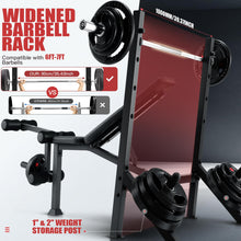Load image into Gallery viewer, ANCHEER 900LBS Weight Bench Set with Squat Rack, Adjustable Bench Press Set with Leg Extension and Leg Curl, Flat Incline Decline Workout Bench for Home Gym Full Body Strength Training